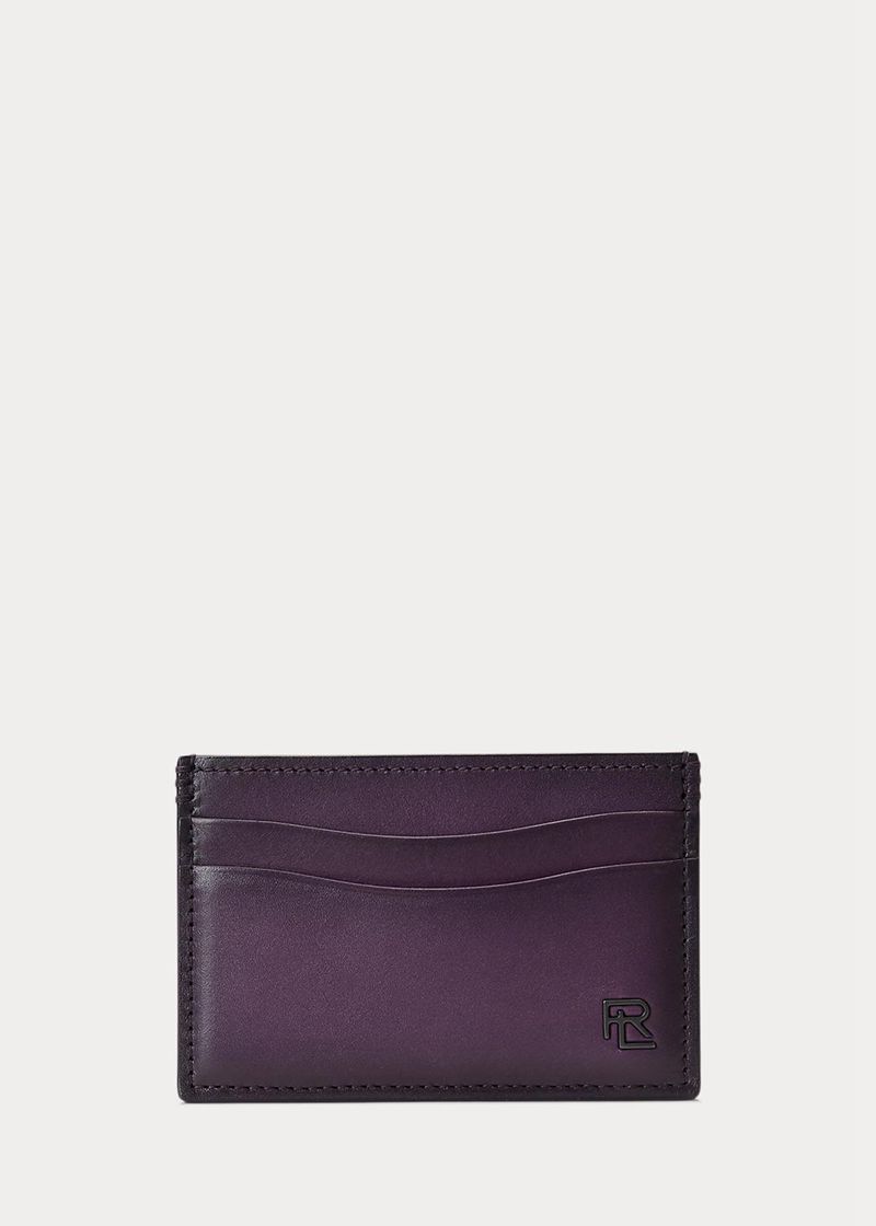 パープル レーベル 財布 メンズ 紫 Monogram Vachetta レザー Card Case FDJLV9482